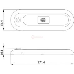 BELSŐ VILÁGÍTÁS 10-30V OVÁLIS MOZGÁSÉRZÉKELŐVEL