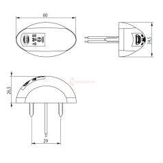 HELYZETJELZŐ LED 10-30V FEHÉR