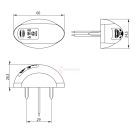 HELYZETJELZŐ LED 10-30V PIROS-FEHÉR