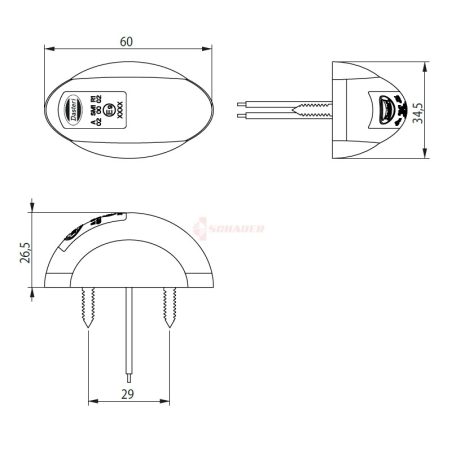 HELYZETJELZŐ LED 10-30V PIROS-FEHÉR