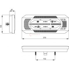 LED HÁTSÓLÁMPA DINAMIKUS IRÁNYJELZŐVEL JOBB 10-30V