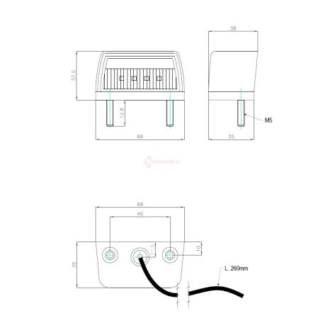 RENDSZÁMVILÁGÍTÁS 12/24V LED 90*46*45MM