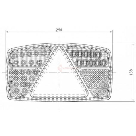 LED PÓTKOCSI HÁTSÓLÁMPA 10-30V 53 LEDES BAL