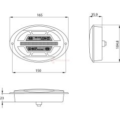 LED HÁTSÓLÁMPA MUNKAGÉPRE 10-30V