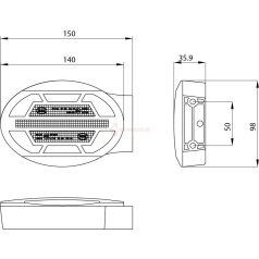 LED HÁTSÓLÁMPA MUNKAGÉPRE OLDALSÓ FELFOGATÁSSAL 10-30V