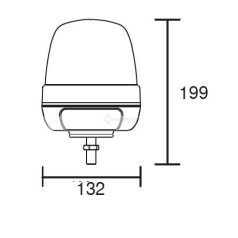 LED VILLOGÓLÁMPA 12/24V CSAVAROS