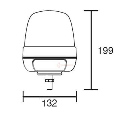 LED VILLOGÓLÁMPA 12/24V CSAVAROS