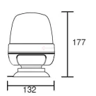VILLOGÓLÁMPA 12/24V MÁGNESES