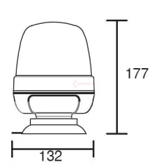VILLOGÓLÁMPA 12/24V MÁGNESES