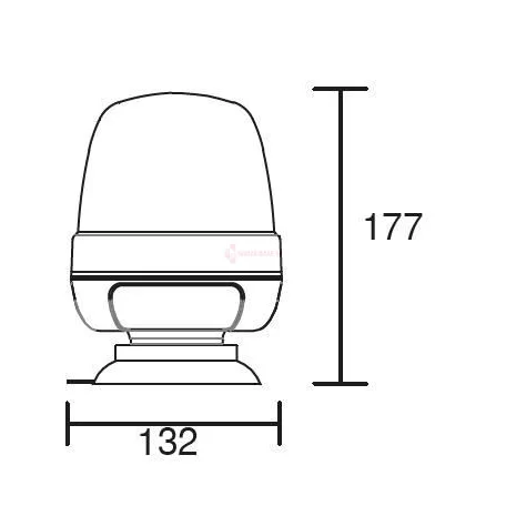 VILLOGÓLÁMPA 12/24V MÁGNESES