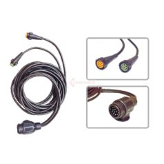   UTÁNFUTÓ KÁBEL 5M, 12V 13 PÓLUSÚ CSATLAKOZÓVAL, 8P LÁMPACSATLAKOZÓVAL