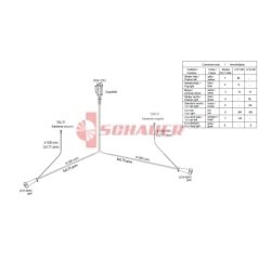KÁBELKÉSZLET 6M/4,5M DC 13 PÓLUSÚ BAJONETTCSATLAKOZÓS