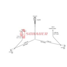 KÁBELSZETT 5M/3M DC 13 PÓLUSÚ BAJONETTCSATLAKOZÓVAL