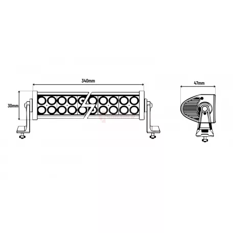 MUNKALÁMPA FÉNYHÍD 40LED 12/24V