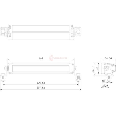 LED FÉNYHÍD SZÚRÓ+TERÍTŐ 3780LUMEN