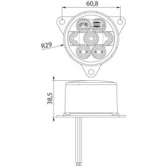HÁTSÓ LED IRÁNYJELZŐ 9-33V