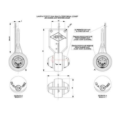 SZÉLESSÉGJELZŐ KICSI LED 12/24V HORPOL