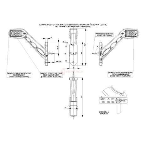 SZÉLESSÉGJELZŐ LED 12/24V BAL