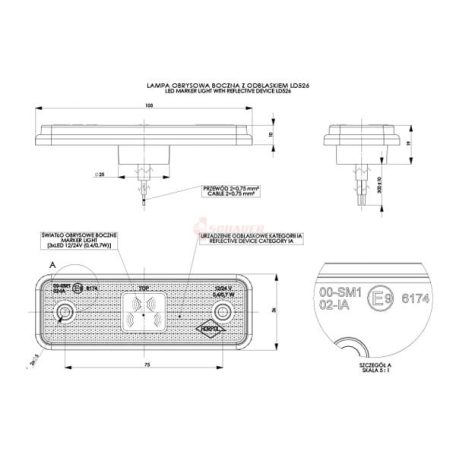 OLDALHELYZETJELZŐ LED 12/24V HORPOL