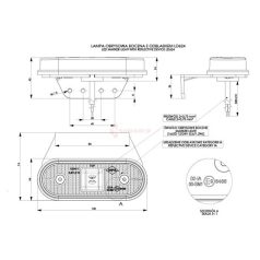 OLDALHELYZETJELZŐ LED 12/24V TARTÓVAL