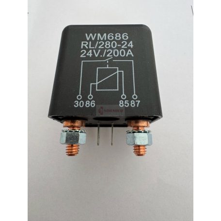 RELÉ 4 LÁBÚ TARTÓVAL 24V/200A